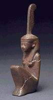 La desse Mat, bronze, H=9,8 cm, Basse Epoque, muse du Louvre