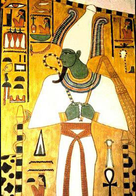 Osiris représenté en vert